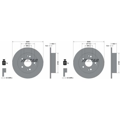2x Textar Pro Bremsscheiben 260mm Voll Hinten Passend Für Honda Civic Integra: Bremsscheibe A.b.s.: 17561 Ackoja: A2640006 Aisin: C6r1357s Ashika: 610 2x Textar Pro Bremsscheiben 260mm Voll Hinten Passend Für Honda Civic Integra: Bremsscheibe A.b.s.: 17561 Ackoja: A2640006 Aisin: C6r1357s Ashika: 610
