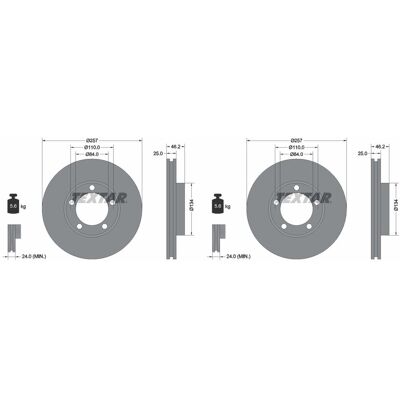 2x Textar Bremsscheiben 257mm Innenbelüftet Vorne Passend Für Toyota Dyna Hiace: Bremsscheibe A.b.s.: 15659 A.b.s.: 16235 Aisin: A6f403s Ashika: 60022 2x Textar Bremsscheiben 257mm Innenbelüftet Vorne Passend Für Toyota Dyna Hiace: Bremsscheibe A.b.s.: 15659 A.b.s.: 16235 Aisin: A6f403s Ashika: 60022