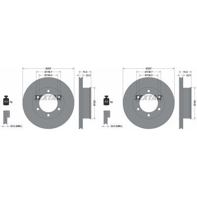 2x Textar Bremsscheiben 297mm Innenbelüftet Vorne Passend Für Toyota 4 9223510: Bremsscheibe Ashika: 60022024c Ate: 24012202531 Fremax: Bd4020 Japanpa 2x Textar Bremsscheiben 297mm Innenbelüftet Vorne Passend Für Toyota 4 9223510: Bremsscheibe Ashika: 60022024c Ate: 24012202531 Fremax: Bd4020 Japanpa