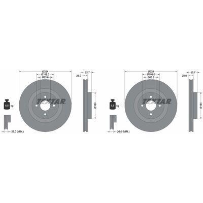 2x Textar Bremsscheiben 324mm Innenbelüftet Vorne Passend Für Ford Focus 92146: Bremsscheibe A.b.s.: 17575 Ashika: 60000309c Brembo: 09548650 Car: 142 2x Textar Bremsscheiben 324mm Innenbelüftet Vorne Passend Für Ford Focus 92146: Bremsscheibe A.b.s.: 17575 Ashika: 60000309c Brembo: 09548650 Car: 142