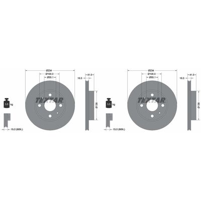 2x Textar Pro Bremsscheiben 234mm Innenbelüftet Vorne Passend Für Daihatsu Cuore: Bremsscheibe A.b.s.: 17076 Aisin: G6f353s Ap Xenergy: X602799 Ashika 2x Textar Pro Bremsscheiben 234mm Innenbelüftet Vorne Passend Für Daihatsu Cuore: Bremsscheibe A.b.s.: 17076 Aisin: G6f353s Ap Xenergy: X602799 Ashika