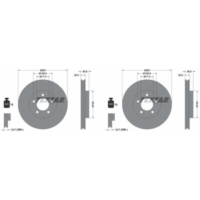 2x Textar Pro Bremsscheiben 281mm Innenbelüftet Vorne Passend Für Ford Usa Winds: Bremsscheibe Ford: 2f221125aa Ford: 4376789 Mintex: Mdc2630 Textar: 2x Textar Pro Bremsscheiben 281mm Innenbelüftet Vorne Passend Für Ford Usa Winds: Bremsscheibe Ford: 2f221125aa Ford: 4376789 Mintex: Mdc2630 Textar: