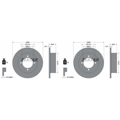 2x Textar Pro Bremsscheiben 260mm Voll Hinten Passend Für Hyundai Sonata 92169: Bremsscheibe A.b.s.: 16566 Ashika: 610hh22c Blue Print: Adg04315 Bogap 2x Textar Pro Bremsscheiben 260mm Voll Hinten Passend Für Hyundai Sonata 92169: Bremsscheibe A.b.s.: 16566 Ashika: 610hh22c Blue Print: Adg04315 Bogap