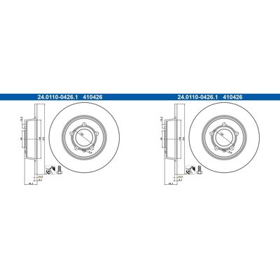 2x Ate Bremsscheiben 272mm Voll Hinten Passend Für Audi A1 24.0110-0426.1: Bremsscheibe A.b.s.: 18427 Abakus: 23104273 Ashika: 61000935c Ate: 24011004 2x Ate Bremsscheiben 272mm Voll Hinten Passend Für Audi A1 24.0110-0426.1: Bremsscheibe A.b.s.: 18427 Abakus: 23104273 Ashika: 61000935c Ate: 24011004