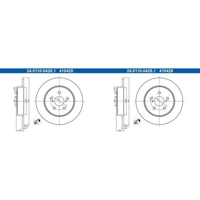 2x Ate Bremsscheiben 274mm Voll Hinten Passend Für Toyota Yaris 24.0110-0428.1: Bremsscheibe A.b.s.: 18904 Abakus: 23104275 Ashika: 6102271c Ate: 2401 2x Ate Bremsscheiben 274mm Voll Hinten Passend Für Toyota Yaris 24.0110-0428.1: Bremsscheibe A.b.s.: 18904 Abakus: 23104275 Ashika: 6102271c Ate: 2401