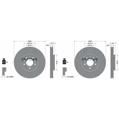 2x Textar Pro Bremsscheiben 305mm Innenbelüftet Vorne Passend Für Fiat Croma 9: Bremsscheibe A.b.s.: 17611 Abakus: 23103198 Abakus: 231031982 Ap Xener 2x Textar Pro Bremsscheiben 305mm Innenbelüftet Vorne Passend Für Fiat Croma 9: Bremsscheibe A.b.s.: 17611 Abakus: 23103198 Abakus: 231031982 Ap Xener