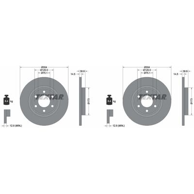 2x Textar Pro Bremsscheiben 304mm Voll Hinten Passend Für Ford Tourneo Transit: Bremsscheibe A.b.s.: 19083 Delphi: Bg5380c Don: Pcd23742 Ford: 2653754 2x Textar Pro Bremsscheiben 304mm Voll Hinten Passend Für Ford Tourneo Transit: Bremsscheibe A.b.s.: 19083 Delphi: Bg5380c Don: Pcd23742 Ford: 2653754