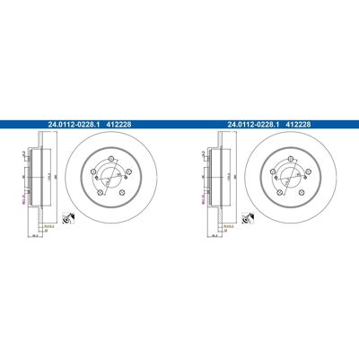 2x Ate Bremsscheiben 281mm Voll Hinten Passend Für Lexus Es Nx Ux Toyota C-hr Ca: Bremsscheibe A.b.s.: 18621 Abakus: 23104259 Aisin: A6r2000s Ashika: 2x Ate Bremsscheiben 281mm Voll Hinten Passend Für Lexus Es Nx Ux Toyota C-hr Ca: Bremsscheibe A.b.s.: 18621 Abakus: 23104259 Aisin: A6r2000s Ashika: