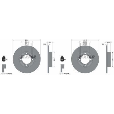 2x Textar Pro Bremsscheiben 211mm Voll Vorne Passend Für Daihatsu Cuore Hijet Sp: Bremsscheibe A.b.s.: 15967 Ashika: 6006609c Ate: 24011002351 Blue Pr 2x Textar Pro Bremsscheiben 211mm Voll Vorne Passend Für Daihatsu Cuore Hijet Sp: Bremsscheibe A.b.s.: 15967 Ashika: 6006609c Ate: 24011002351 Blue Pr