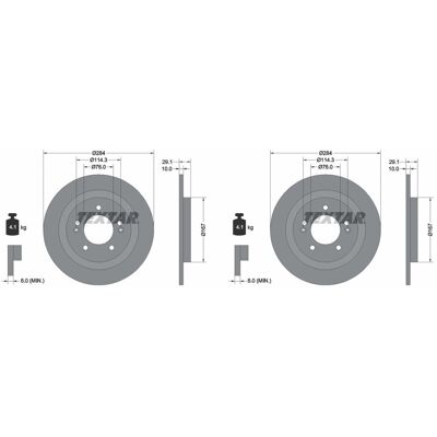 2x Textar Pro Bremsscheiben 284mm Voll Hinten Passend Für Hyundai Ioniq Kia Niro: Bremsscheibe A.b.s.: 18423 Abakus: 23104199 Aisin: R6r1669s Aravolt: 2x Textar Pro Bremsscheiben 284mm Voll Hinten Passend Für Hyundai Ioniq Kia Niro: Bremsscheibe A.b.s.: 18423 Abakus: 23104199 Aisin: R6r1669s Aravolt: