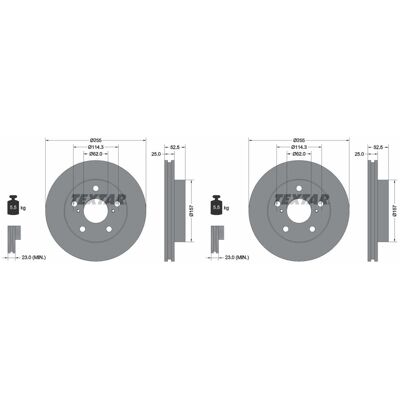 2x Textar Bremsscheiben 255mm Innenbelüftet Vorne Passend Für Toyota Previa 92: Bremsscheibe A.b.s.: 16231 Ashika: 6002280c Ate: 24012501161 Blue Prin 2x Textar Bremsscheiben 255mm Innenbelüftet Vorne Passend Für Toyota Previa 92: Bremsscheibe A.b.s.: 16231 Ashika: 6002280c Ate: 24012501161 Blue Prin
