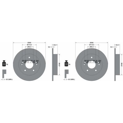2x Textar Pro Bremsscheiben 260mm Voll Hinten Passend Für Honda Prelude 921720: Bremsscheibe A.b.s.: 16908 Ashika: 6104412c Blue Print: Adh24370 Bremb 2x Textar Pro Bremsscheiben 260mm Voll Hinten Passend Für Honda Prelude 921720: Bremsscheibe A.b.s.: 16908 Ashika: 6104412c Blue Print: Adh24370 Bremb