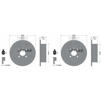 2x Textar Bremsscheiben 258mm Voll Hinten Passend Für Daewoo Nubira 92129000: Bremsscheibe A.b.s.: 16928 Ashika: 610w000c Ate: 24011007141 Blue Print: 2x Textar Bremsscheiben 258mm Voll Hinten Passend Für Daewoo Nubira 92129000: Bremsscheibe A.b.s.: 16928 Ashika: 610w000c Ate: 24011007141 Blue Print:
