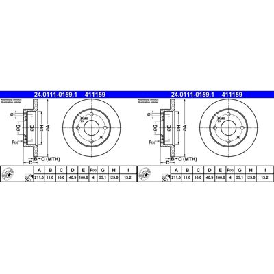 2x Ate Bremsscheiben 211mm Voll Vorne Passend Für Daihatsu Cuore Trevis 24.011: Bremsscheibe A.b.s.: 17075 Ashika: 6006613c Ate: 24011101591 Blue Prin 2x Ate Bremsscheiben 211mm Voll Vorne Passend Für Daihatsu Cuore Trevis 24.011: Bremsscheibe A.b.s.: 17075 Ashika: 6006613c Ate: 24011101591 Blue Prin
