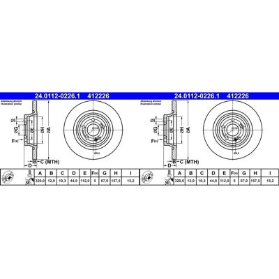 2x Ate Bremsscheiben 320mm Voll Hinten Passend Für Mercedes A-klasse B-klasse Cl: Bremsscheibe A.b.s.: 18784 Ashika: 61000556c Ate: 24011202261 Blue P 2x Ate Bremsscheiben 320mm Voll Hinten Passend Für Mercedes A-klasse B-klasse Cl: Bremsscheibe A.b.s.: 18784 Ashika: 61000556c Ate: 24011202261 Blue P