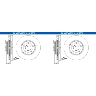 2x Ate Bremsscheiben 278mm Belüftet Vorne Passend Für Ford Puma 24.0125-0236.1: Bremsscheibe A.b.s.: 18845 Abakus: 23103333 Ashika: 60000380c Ate: 240 2x Ate Bremsscheiben 278mm Belüftet Vorne Passend Für Ford Puma 24.0125-0236.1: Bremsscheibe A.b.s.: 18845 Abakus: 23103333 Ashika: 60000380c Ate: 240