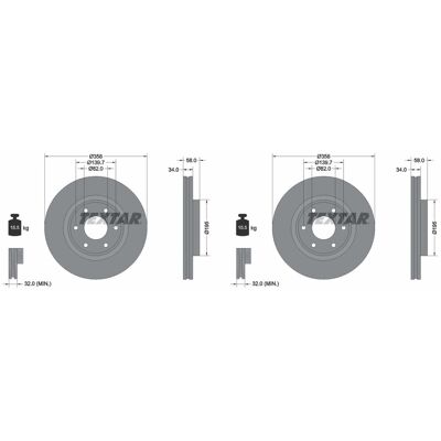 2x Textar Pro Bremsscheiben 358mm Innenbelüftet Vorne Passend Für Nissan Patrol: Bremsscheibe Ashika: 60000186c Blue Print: Adn143173 Brembo: 09b54511 2x Textar Pro Bremsscheiben 358mm Innenbelüftet Vorne Passend Für Nissan Patrol: Bremsscheibe Ashika: 60000186c Blue Print: Adn143173 Brembo: 09b54511