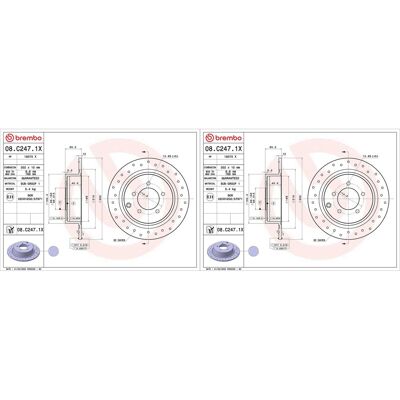 2x Brembo Xtra Sportbremsscheiben 302mm Gelocht Hinten Passend Für Chrysler Sebr: Bremsscheibe A.b.s.: 17776 A.b.s.: 17971 Abakus: 23104123 Abakus: 23 2x Brembo Xtra Sportbremsscheiben 302mm Gelocht Hinten Passend Für Chrysler Sebr: Bremsscheibe A.b.s.: 17776 A.b.s.: 17971 Abakus: 23104123 Abakus: 23