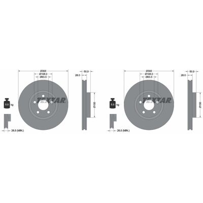 2x Textar Pro+ Bremsscheiben 300mm Innenbelüftet Vorne Passend Für Ford Galaxy S: Bremsscheibe A.b.s.: 18471 Abakus: 23103422 Ate: 24012802981 Blue Pr 2x Textar Pro+ Bremsscheiben 300mm Innenbelüftet Vorne Passend Für Ford Galaxy S: Bremsscheibe A.b.s.: 18471 Abakus: 23103422 Ate: 24012802981 Blue Pr