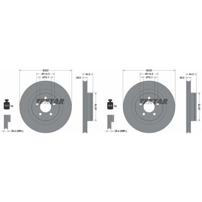 2x Textar Pro Bremsscheiben 332mm Vorne Passend Für Dodge Nitro Jeep Cherokee: Bremsscheibe A.b.s.: 18404 Ashika: 6009925c Ate: 24012802591 Blue Print 2x Textar Pro Bremsscheiben 332mm Vorne Passend Für Dodge Nitro Jeep Cherokee: Bremsscheibe A.b.s.: 18404 Ashika: 6009925c Ate: 24012802591 Blue Print
