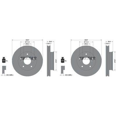 2x Textar Pro Bremsscheiben 257mm Innenbelüftet Vorne Passend Für Toyota Hilux: Bremsscheibe A.b.s.: 17957 Aisin: A6f2029s Aisin: A6f2030s Ashika: 600 2x Textar Pro Bremsscheiben 257mm Innenbelüftet Vorne Passend Für Toyota Hilux: Bremsscheibe A.b.s.: 17957 Aisin: A6f2029s Aisin: A6f2030s Ashika: 600