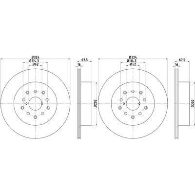 2x Textar Pro Bremsscheiben 324mm Innenbelüftet Hinten Passend Für Toyota Supra: Bremsscheibe Ashika: 6102259c Brembo: 09a13810 Delphi: Bg3230 Delphi: 2x Textar Pro Bremsscheiben 324mm Innenbelüftet Hinten Passend Für Toyota Supra: Bremsscheibe Ashika: 6102259c Brembo: 09a13810 Delphi: Bg3230 Delphi:
