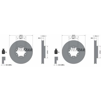 2x Textar Pro Bremsscheiben 276mm Innenbelüftet Vorne Passend Für Nissan Cabstar: Bremsscheibe A.b.s.: 18886 Blue Print: Adbp430110 Brembo: 09e16710 D 2x Textar Pro Bremsscheiben 276mm Innenbelüftet Vorne Passend Für Nissan Cabstar: Bremsscheibe A.b.s.: 18886 Blue Print: Adbp430110 Brembo: 09e16710 D