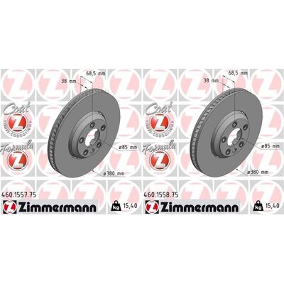 2x Zimmermann Formula Z 380mm Bremsscheiben Vorne Passend Für Porsche Cayenne: Bremsscheibe A.b.s.: 18738 Porsche: 95535140260 Porsche: 95535140261 Po 2x Zimmermann Formula Z 380mm Bremsscheiben Vorne Passend Für Porsche Cayenne: Bremsscheibe A.b.s.: 18738 Porsche: 95535140260 Porsche: 95535140261 Po