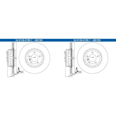 2x Ate 338,0mm Bremsscheiben Vorne Passend Für Bmw 1 24.0126-0195.2: Bremsscheibe A.b.s.: 17928 A.b.s.: 19012 Ate: 24012601952 Blue Print: Adb114374 B 2x Ate 338,0mm Bremsscheiben Vorne Passend Für Bmw 1 24.0126-0195.2: Bremsscheibe A.b.s.: 17928 A.b.s.: 19012 Ate: 24012601952 Blue Print: Adb114374 B