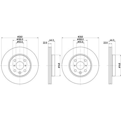 2x Hella Pro 260mm Bremsscheiben Vorne Passend Für Toyota Aygo 8dd 355 135-041: Bremsscheibe Ap Xenergy: X602952 Ashika: 60022063c Brembo: 09e53021 De 2x Hella Pro 260mm Bremsscheiben Vorne Passend Für Toyota Aygo 8dd 355 135-041: Bremsscheibe Ap Xenergy: X602952 Ashika: 60022063c Brembo: 09e53021 De
