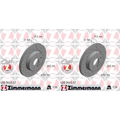 2x Zimmermann Sport Z 300mm Bremsscheiben Hinten Passend Für Chrysler Crossfire: Bremsscheibe A.b.s.: 17401 Aisin: U6r1833s Ap Xenergy: X602030 Ashika 2x Zimmermann Sport Z 300mm Bremsscheiben Hinten Passend Für Chrysler Crossfire: Bremsscheibe A.b.s.: 17401 Aisin: U6r1833s Ap Xenergy: X602030 Ashika