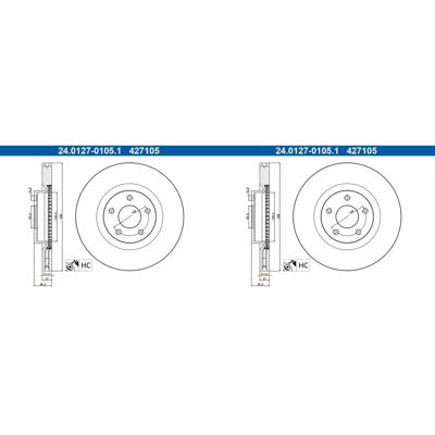 2x Ate 308,0mm Bremsscheiben Vorne Passend Für Ford Focus Kuga 24.0127-0105.1: Bremsscheibe A.b.s.: 18844 Ashika: 60000368c Ate: 24012701051 Blue Prin 2x Ate 308,0mm Bremsscheiben Vorne Passend Für Ford Focus Kuga 24.0127-0105.1: Bremsscheibe A.b.s.: 18844 Ashika: 60000368c Ate: 24012701051 Blue Prin