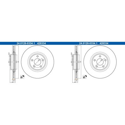 2x Ate 316mm Bremsscheiben Vorne Passend Für Ford Galaxy S-max 24.0128-0334.1: Bremsscheibe A.b.s.: 18778 Abakus: 23103383 Aisin: K6f1630s Ashika: 600 2x Ate 316mm Bremsscheiben Vorne Passend Für Ford Galaxy S-max 24.0128-0334.1: Bremsscheibe A.b.s.: 18778 Abakus: 23103383 Aisin: K6f1630s Ashika: 600