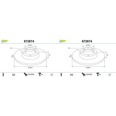 2x Valeo 292mm Bremsscheiben Hinten Passend Für Chevrolet Cruze Orlando Volt Ope: Bremsscheibe A.b.s.: 18033 Abakus: 23104096 Abakus: 231040962 Aisin: 2x Valeo 292mm Bremsscheiben Hinten Passend Für Chevrolet Cruze Orlando Volt Ope: Bremsscheibe A.b.s.: 18033 Abakus: 23104096 Abakus: 231040962 Aisin: