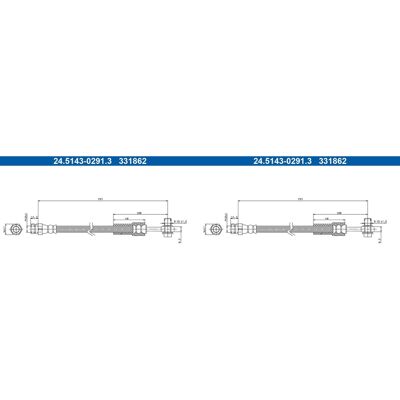 2x Ate Bremsschlauch Hinten Passend Für Audi A3 Q2 Cupra Ateca Leon Seat Ateca: Bremsschlauch A.b.s.: Sl6585 Aravolt: Ar000495 Ate: 24514302913 Bogap: 2x Ate Bremsschlauch Hinten Passend Für Audi A3 Q2 Cupra Ateca Leon Seat Ateca: Bremsschlauch A.b.s.: Sl6585 Aravolt: Ar000495 Ate: 24514302913 Bogap: