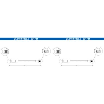 2x Ate Bremsschlauch Bremsschläuche Am Bremssattel Hinten Passend Für Audi 80: Bremsschlauch A.b.s.: Sl3583 Ate: 24510202003 Bosch: 1987476142 Brembo: 2x Ate Bremsschlauch Bremsschläuche Am Bremssattel Hinten Passend Für Audi 80: Bremsschlauch A.b.s.: Sl3583 Ate: 24510202003 Bosch: 1987476142 Brembo: