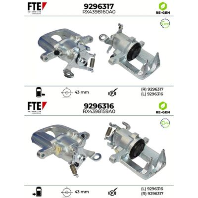 2x Fte Bremssattel Satz Hinten Links+rechts Passend Für Fiat Freemont: Bremssattel A.b.s.: 630702 Ashika: Cal580rjm Brembo: F23207 Budweg Caliper: 344 2x Fte Bremssattel Satz Hinten Links+rechts Passend Für Fiat Freemont: Bremssattel A.b.s.: 630702 Ashika: Cal580rjm Brembo: F23207 Budweg Caliper: 344