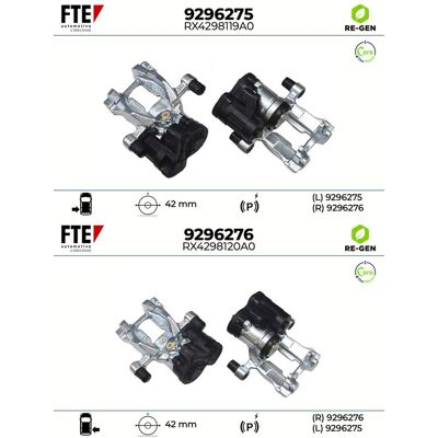 2x Fte Bremssattel Satz Hinten Links+rechts Passend Für Audi A3 Q2 Q3 Tt Cupra A: Bremssattel A.b.s.: 431462 A.b.s.: 431462c2 A.b.s.: 431462c3 Abakus: 2x Fte Bremssattel Satz Hinten Links+rechts Passend Für Audi A3 Q2 Q3 Tt Cupra A: Bremssattel A.b.s.: 431462 A.b.s.: 431462c2 A.b.s.: 431462c3 Abakus: