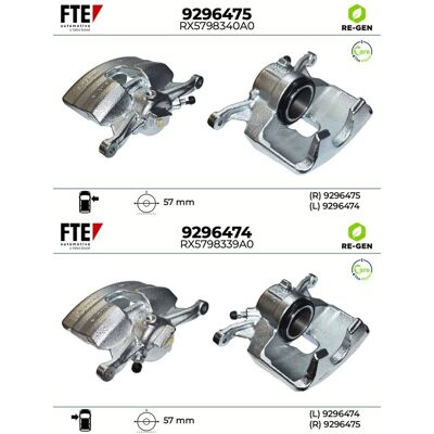 2x Fte Bremssattel Vorne Links+rechts Passend Für Audi A3 Vw Caddy Golf Cupra Le: Bremssattel A.b.s.: 424271 Abakus: 13105257 Audi: 5wa615123 Brembo: 2x Fte Bremssattel Vorne Links+rechts Passend Für Audi A3 Vw Caddy Golf Cupra Le: Bremssattel A.b.s.: 424271 Abakus: 13105257 Audi: 5wa615123 Brembo: