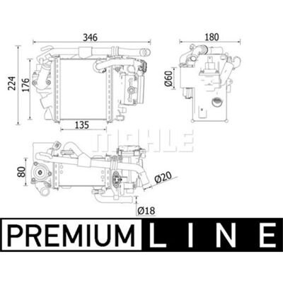 Mercedes-Benz AMG C-Klasse Mahle CI540000P Indirekter Ladeluftkühler Mercedes-Benz AMG C-Klasse Mahle CI540000P Indirekter Ladeluftkühler