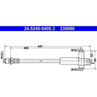 Ate Bremsschlauch Mit Flansch Hinten Passend Für Ford Transit 24.5245-0405.3: Bremsschlauch A.b.s.: Sl3693 Ate: 24524504053 Bosch: 1987476614 Brembo: Ate Bremsschlauch Mit Flansch Hinten Passend Für Ford Transit 24.5245-0405.3: Bremsschlauch A.b.s.: Sl3693 Ate: 24524504053 Bosch: 1987476614 Brembo:
