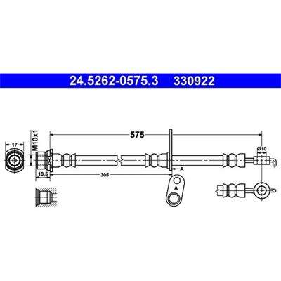 ATE 24.5262-0575.3 Flexibler Bremsenschlauch - Bremsenschlauch ATE 24.5262-0575.3 Flexibler Bremsenschlauch - Bremsenschlauch
