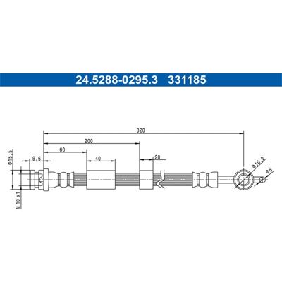 Ate Modell 24528802953 Flexibler Bremsschlauch - Bremsschlauch Ate Modell 24528802953 Flexibler Bremsschlauch - Bremsschlauch