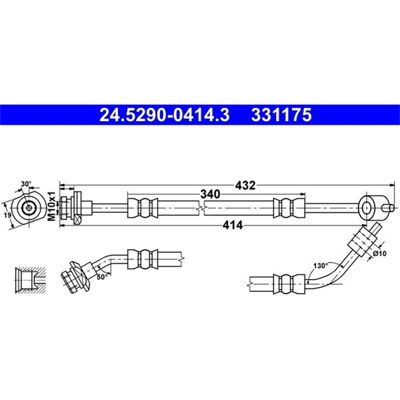 Ate Bremsschlauch Vorne Links Passend Für Nissan Terrano 24.5290-0414.3: Bremsschlauch A.b.s.: Sl4909 Ackoja: A380475 Ate: 24529004143 Blue Print: Adn Ate Bremsschlauch Vorne Links Passend Für Nissan Terrano 24.5290-0414.3: Bremsschlauch A.b.s.: Sl4909 Ackoja: A380475 Ate: 24529004143 Blue Print: Adn