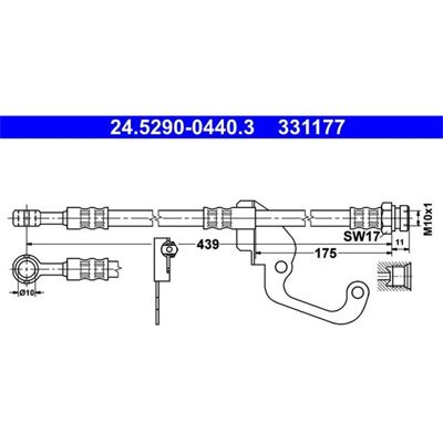 Ate Bremsschlauch Vorne Rechts Passend Für Hyundai Galloper 24.5290-0440.3: Bremsschlauch A.b.s.: Sl5865 Ackoja: A520465 Ate: 24529004403 Blue Print: Ate Bremsschlauch Vorne Rechts Passend Für Hyundai Galloper 24.5290-0440.3: Bremsschlauch A.b.s.: Sl5865 Ackoja: A520465 Ate: 24529004403 Blue Print: