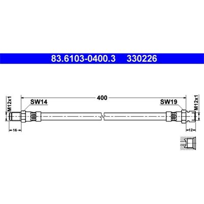 Ate Bremsschlauch 83.6103-0400.3: Bremsschlauch Ate: 24510104003 Cofle: 92bhme123 Fte: 9741035 Magirus-deutz: 1472870131 Magirus-deutz: 5177283501 Mer Ate Bremsschlauch 83.6103-0400.3: Bremsschlauch Ate: 24510104003 Cofle: 92bhme123 Fte: 9741035 Magirus-deutz: 1472870131 Magirus-deutz: 5177283501 Mer