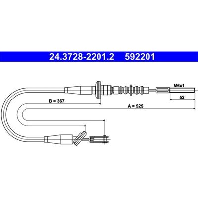 Ate Kupplungsseil Kupplungszug 24.3728-2201.2: Seilzug, Kupplungsbetätigung A.b.s.: K24350 Ashika: 15408815 Ate: 24372822012 Cofle: 186100 Cofle: 9218 Ate Kupplungsseil Kupplungszug 24.3728-2201.2: Seilzug, Kupplungsbetätigung A.b.s.: K24350 Ashika: 15408815 Ate: 24372822012 Cofle: 186100 Cofle: 9218