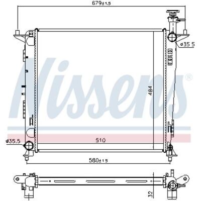 Nissens 666222 Kühler für Kia Sorento - Kühler Nissens 666222 Kühler für Kia Sorento - Kühler