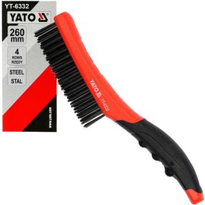 Yato Hand Drahtbürste 260mm Stahldrahtbürste 4-reihig Stahldraht Metallbürste: Yato Yt-6332 Yato Hand Drahtbürste 260mm Stahldrahtbürste 4-reihig Stahldraht Metallbürste: Yato Yt-6332