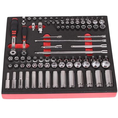 Würth Zebra Steckschlüssel-satz 1/4 3/8'' Werkstattwagen Einsatz Voll 91-tlg.: Würth Zebra Steckschlüssel-satz 1/4 3/8'' Werkstattwagen Einsatz Voll 91-tlg.: